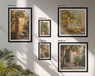 Pared galería de arte Frutas cítricas en el jardín