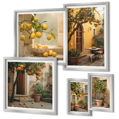 Pared galería de arte Frutas cítricas en el jardín