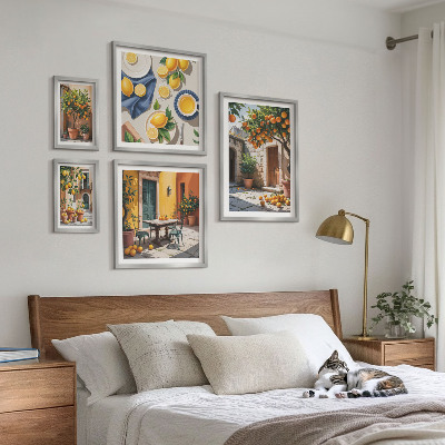 Conjunto de cuadros decorativos Frutas cítricas en los jardines