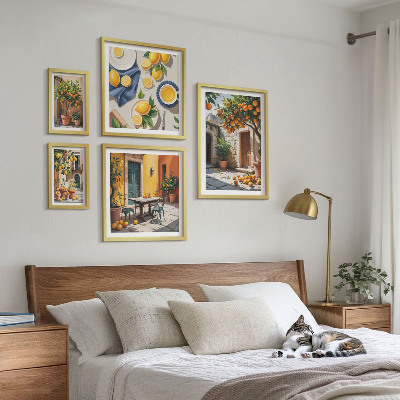 Conjunto de cuadros decorativos Frutas cítricas en los jardines