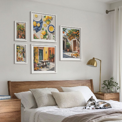 Conjunto de cuadros decorativos Frutas cítricas en los jardines