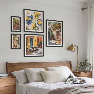 Conjunto de cuadros decorativos Frutas cítricas en los jardines