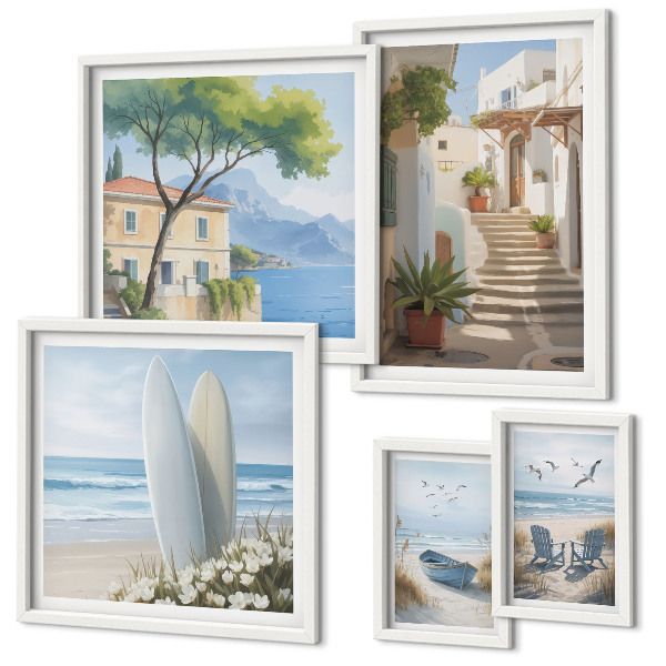 Pared galería de arte Vistas elegantes al mar