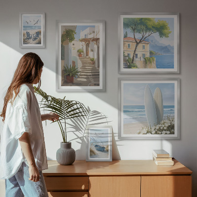 Pared galería de arte Vistas elegantes al mar