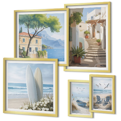 Pared galería de arte Vistas elegantes al mar