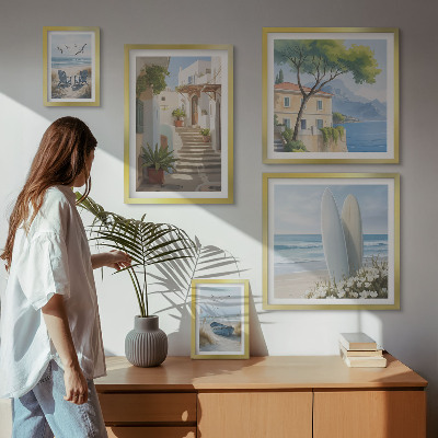 Pared galería de arte Vistas elegantes al mar