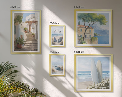 Pared galería de arte Vistas elegantes al mar