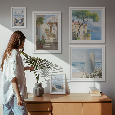 Pared galería de arte Vistas elegantes al mar