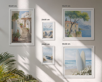 Pared galería de arte Vistas elegantes al mar