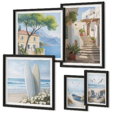 Pared galería de arte Vistas elegantes al mar