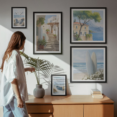 Pared galería de arte Vistas elegantes al mar
