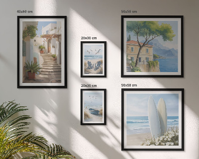 Pared galería de arte Vistas elegantes al mar