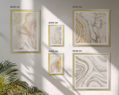 Set de 5 cuadros para salón Composiciones abstractas de color beige