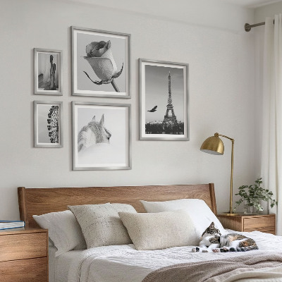 Conjunto de cuadros decorativos Imágenes elegantes en blanco y negro