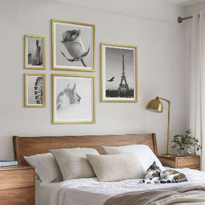 Conjunto de cuadros decorativos Imágenes elegantes en blanco y negro