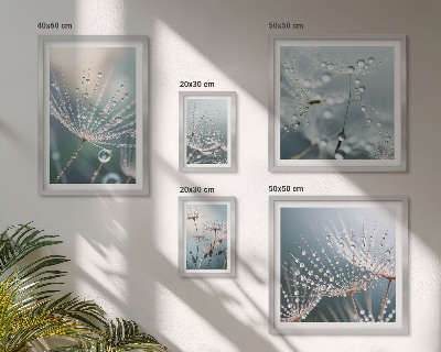 Pared galería de arte Gotas de rocío plantas minimalistas