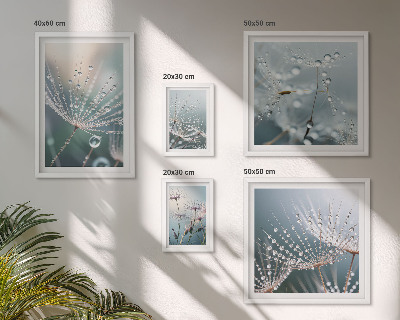 Pared galería de arte Gotas de rocío plantas minimalistas
