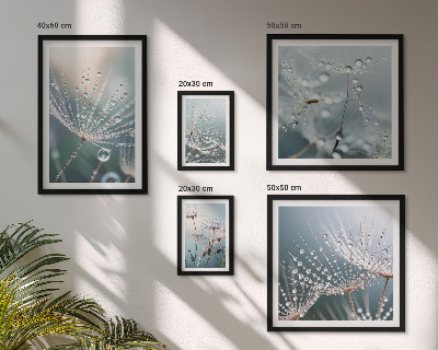 Pared galería de arte Gotas de rocío plantas minimalistas