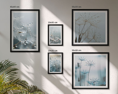 Conjunto de cuadros decorativos Motivos vegetales, gotas de agua