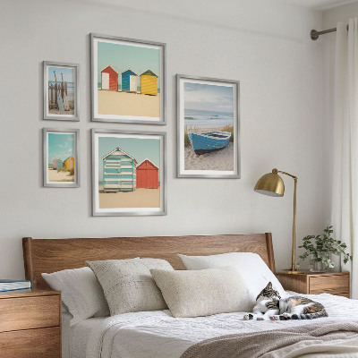 Pared galería de arte Vistas al mar, casas, barcos
