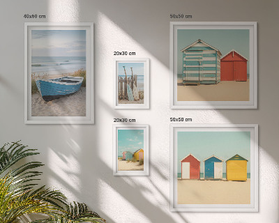 Pared galería de arte Vistas al mar, casas, barcos