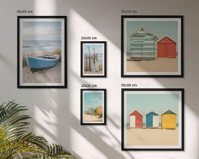 Pared galería de arte Vistas al mar, casas, barcos