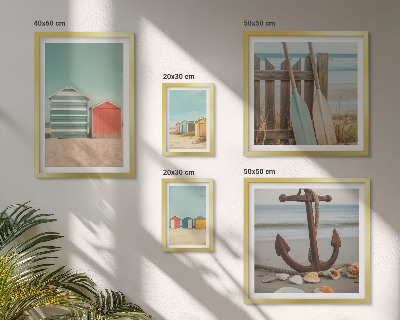 Conjunto de cuadros decorativos Elegantes casas de playa junto al mar