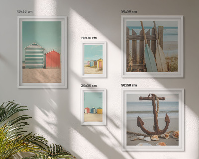 Conjunto de cuadros decorativos Elegantes casas de playa junto al mar