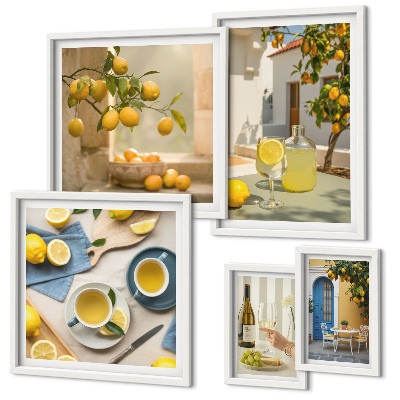 Pared galería de arte Limones rústicos para la cocina
