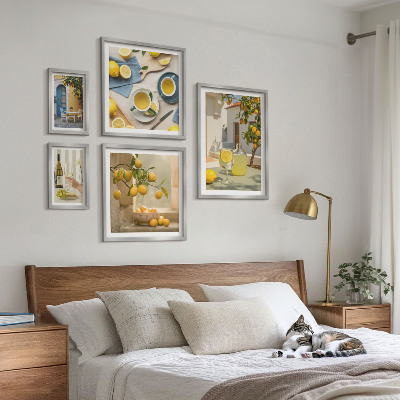 Pared galería de arte Limones rústicos para la cocina