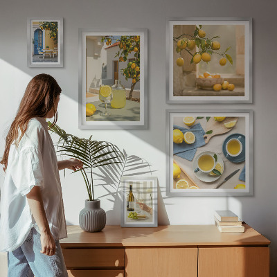 Pared galería de arte Limones rústicos para la cocina