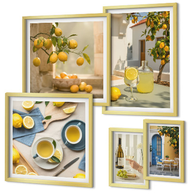 Pared galería de arte Limones rústicos para la cocina