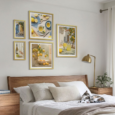 Pared galería de arte Limones rústicos para la cocina