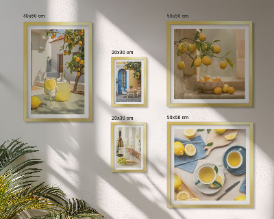 Pared galería de arte Limones rústicos para la cocina