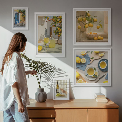 Pared galería de arte Limones rústicos para la cocina