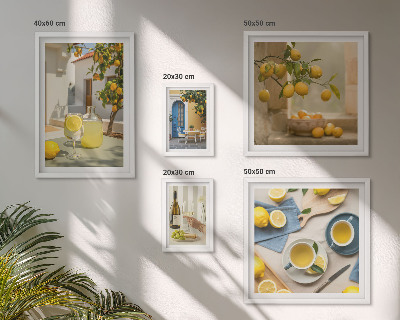 Pared galería de arte Limones rústicos para la cocina