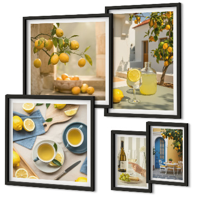 Pared galería de arte Limones rústicos para la cocina