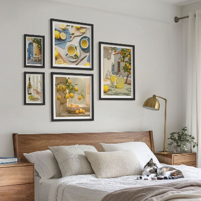 Pared galería de arte Limones rústicos para la cocina