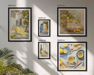 Pared galería de arte Limones rústicos para la cocina