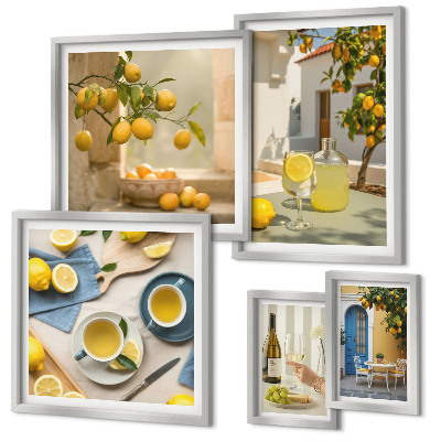 Pared galería de arte Limones rústicos para la cocina