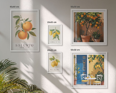 Conjunto de cuadros decorativos Estilo rústico italiano con frutas
