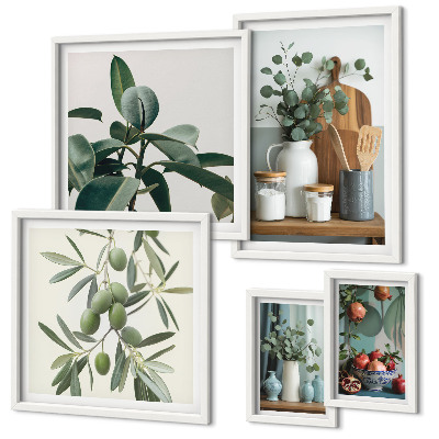 Conjunto de cuadros decorativos Plantas escandinavas naturales