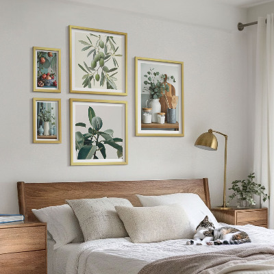Conjunto de cuadros decorativos Plantas escandinavas naturales