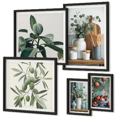 Conjunto de cuadros decorativos Plantas escandinavas naturales