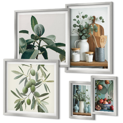 Conjunto de cuadros decorativos Plantas escandinavas naturales
