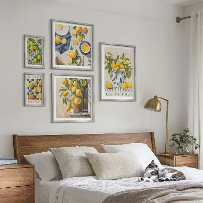 Cuadro para pared de galería de arte decoraciones de cítricos con estilo provenzal