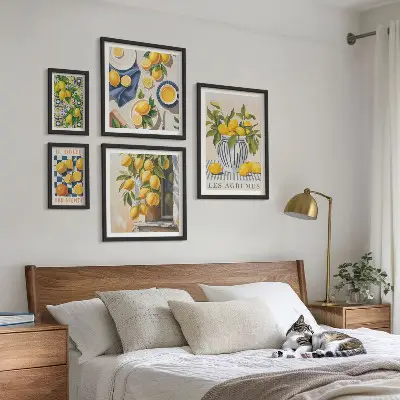 Cuadro para pared de galería de arte decoraciones de cítricos con estilo provenzal