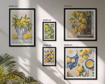 Pared galería de arte Decoraciones provenzales de cítricos