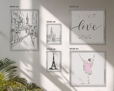 Set de 5 cuadros para salón Inspiraciones parisinas con estilo