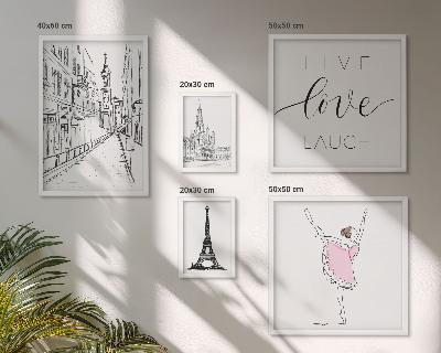 Set de 5 cuadros para salón Inspiraciones parisinas con estilo
